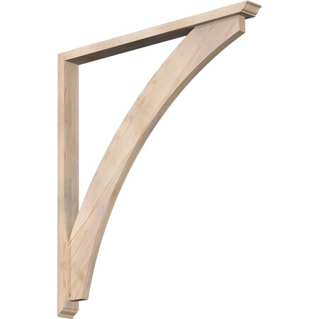Ekena Millwork Thorton Traditional Smooth Bracket w/ Offset Brace, Douglas Fir, 3 1/2"W x 40"D x 44"H BKT0402X40X44THR01SDF